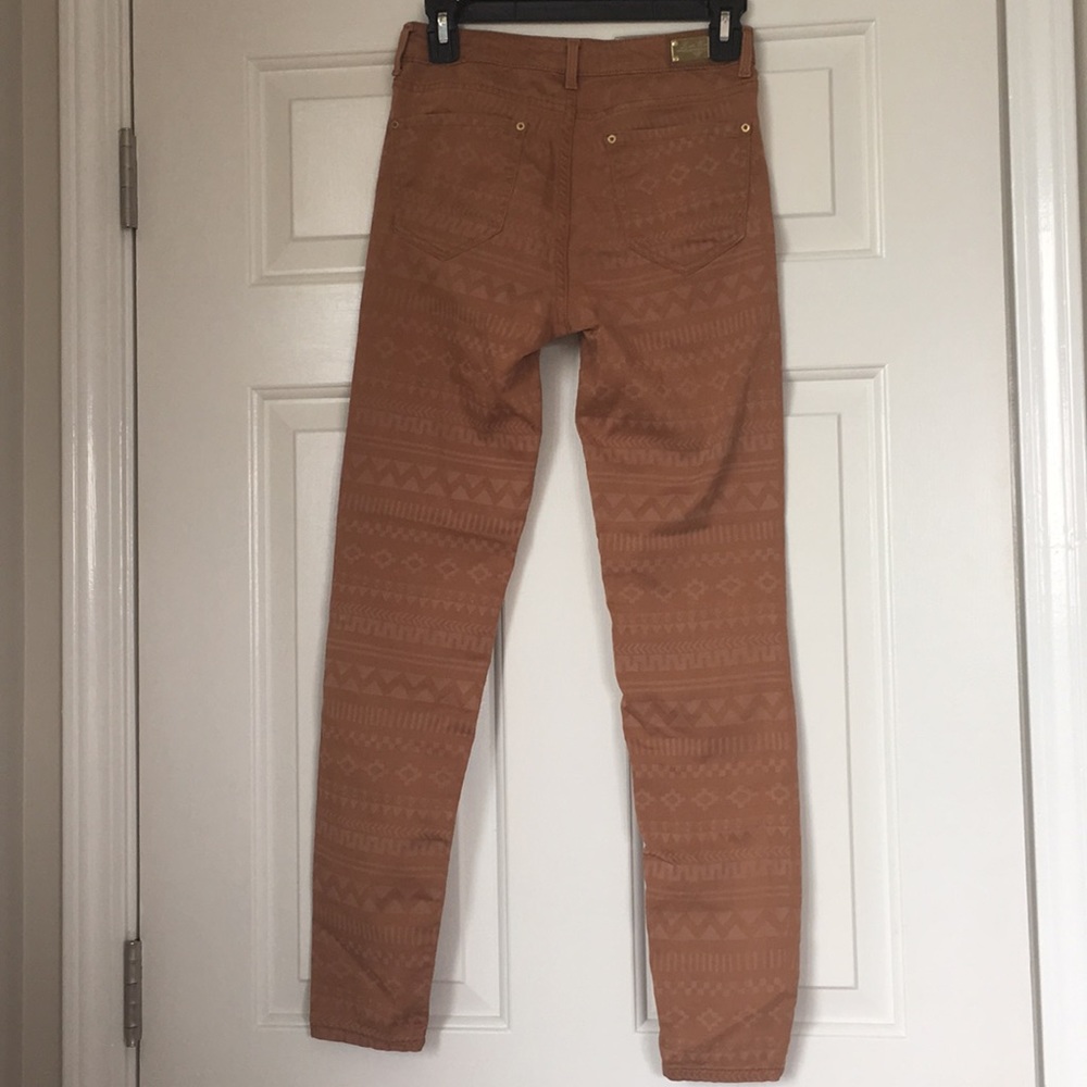 Tribal print Zara pants in burnt orange